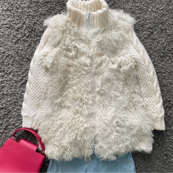 Vintage Jackets & Blazers - Roman’s Leather Goat Fur Coat